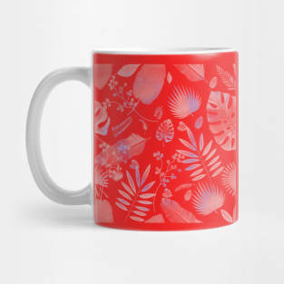 Red hawaiian tropical pattern Mug